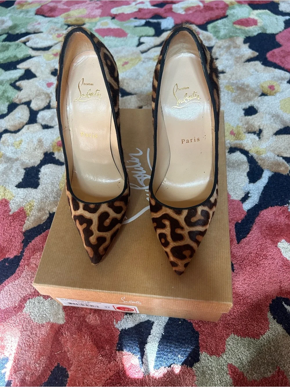 Christian Louboutin So Kate 120 Pony Leopard-Print Pointed Toe Heels